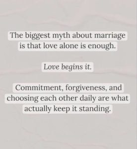 love alone can't sustain marriage